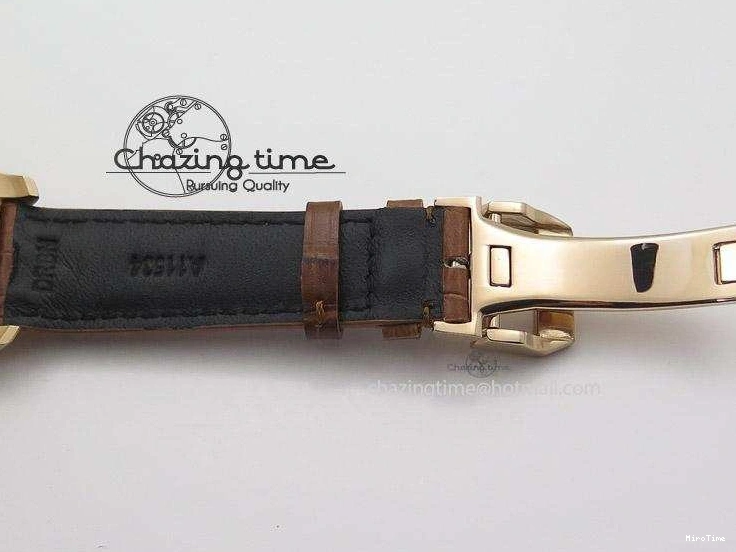 MIROTIME 0512 Youthful Pilot Chrono RG 3878 Gray Dial on Light Brown Leather Strap A 7394